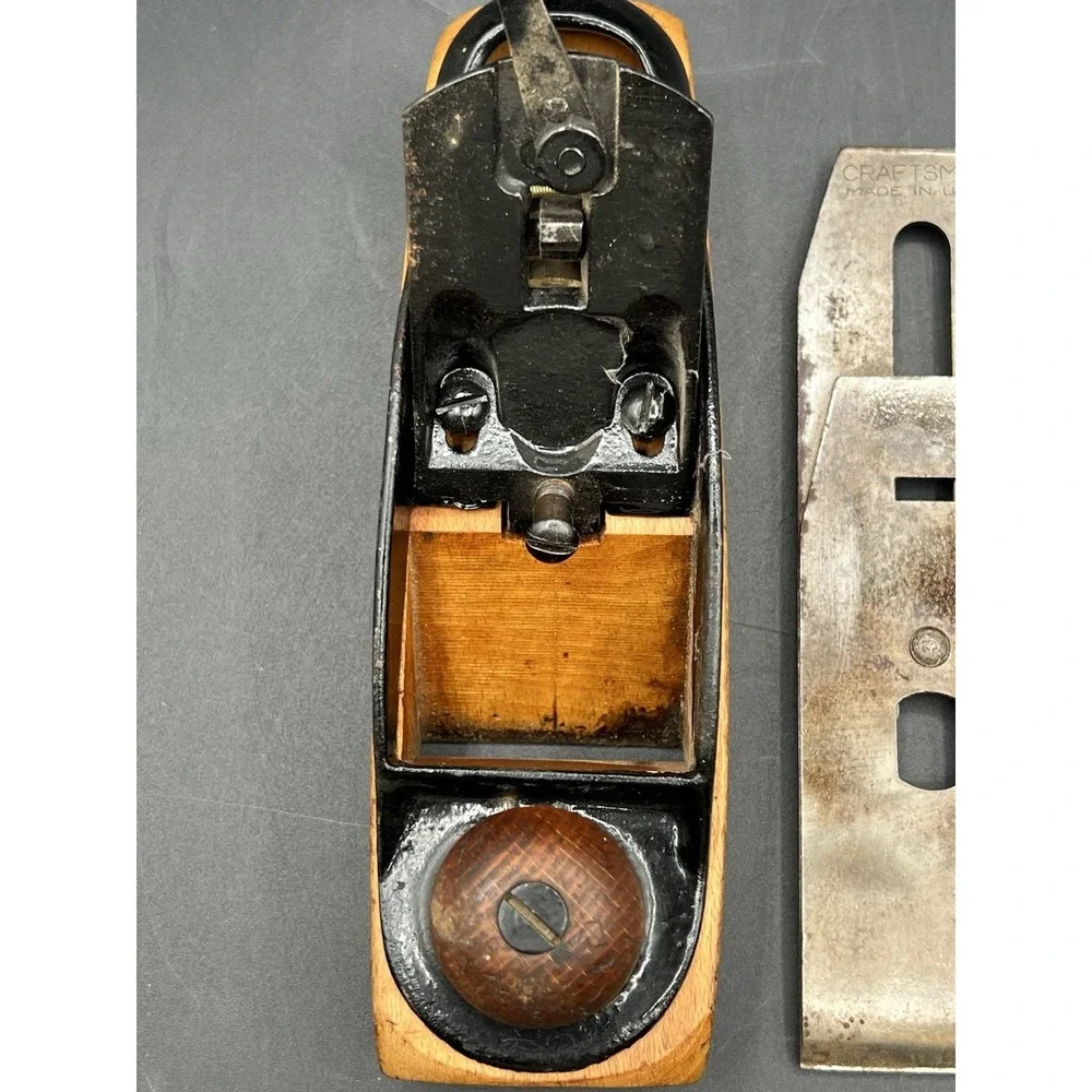 Vintage Transitional Smoothing Plane Wood Working Tool 8